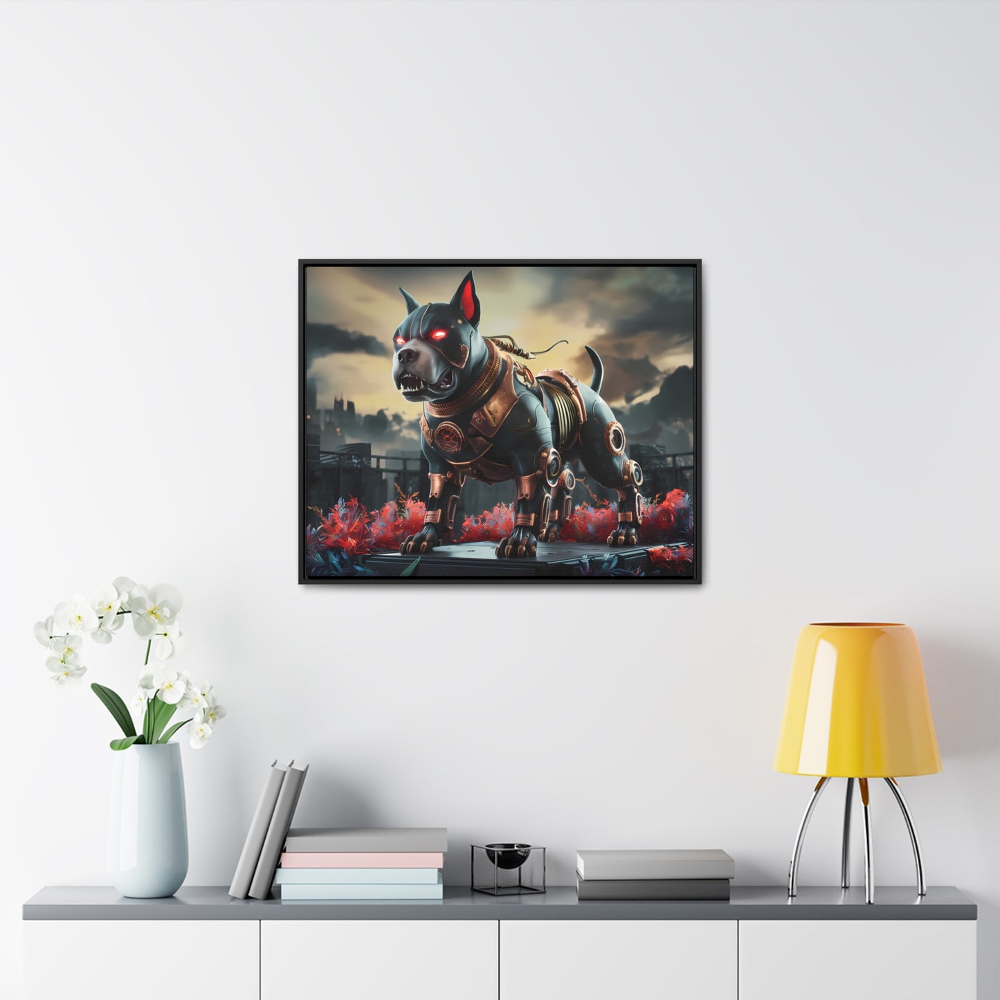 Cyberhound Sentinel - Gallery Canvas Wraps, Horizontal Frame