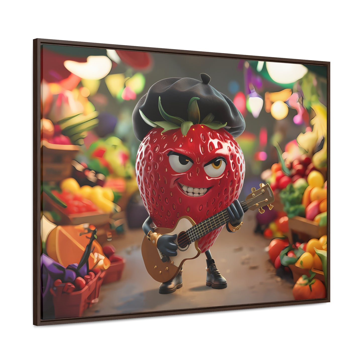 Strawberry Serenade in the Market - Gallery Canvas Wraps, Horizontal Frame