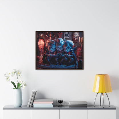 "Night of the Gaming Vampires" - Gallery Canvas Wraps, Horizontal Frame