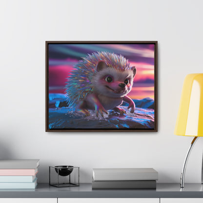 Prismatic Hedgehog at Dusk - Gallery Canvas Wraps, Horizontal Frame