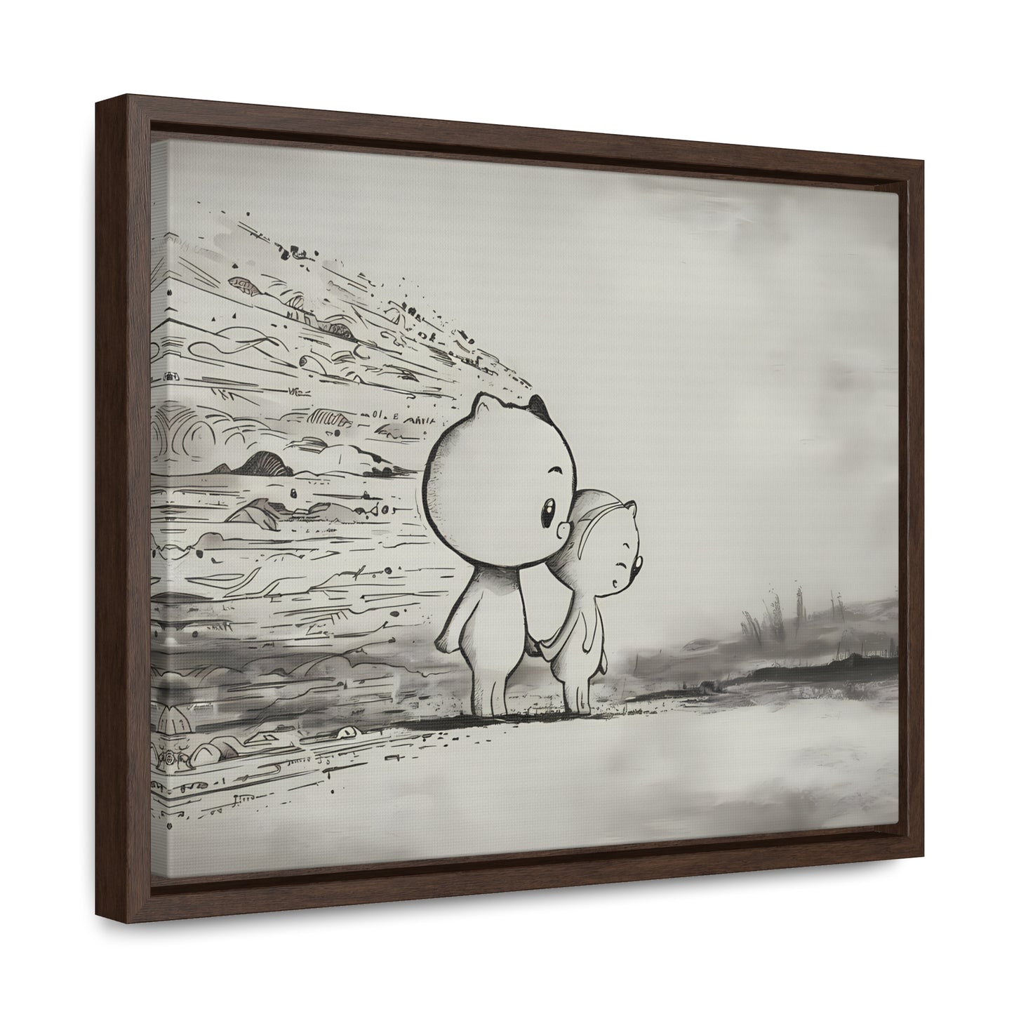 "Together Through the Storm" - Gallery Canvas Wraps, Horizontal Frame