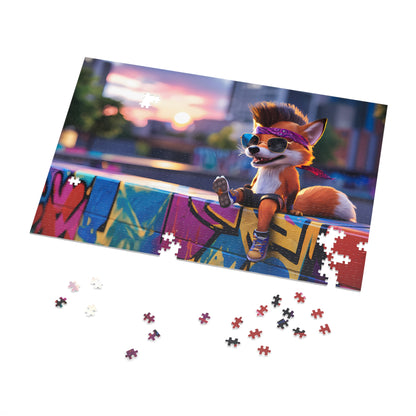 Sunset Vibes with a Cool Fox - Jigsaw Puzzle (30, 110, 252, 500,1000-Piece)