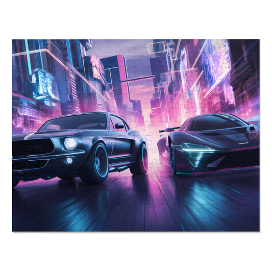 Neon Pursuit - Jigsaw Puzzle (30, 110, 252, 500,1000-Piece)