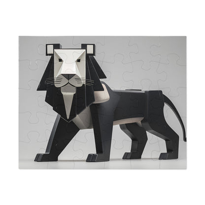 Geometric Lion in Black and White - Jigsaw Puzzle (30, 110, 252, 500,1000-Piece)