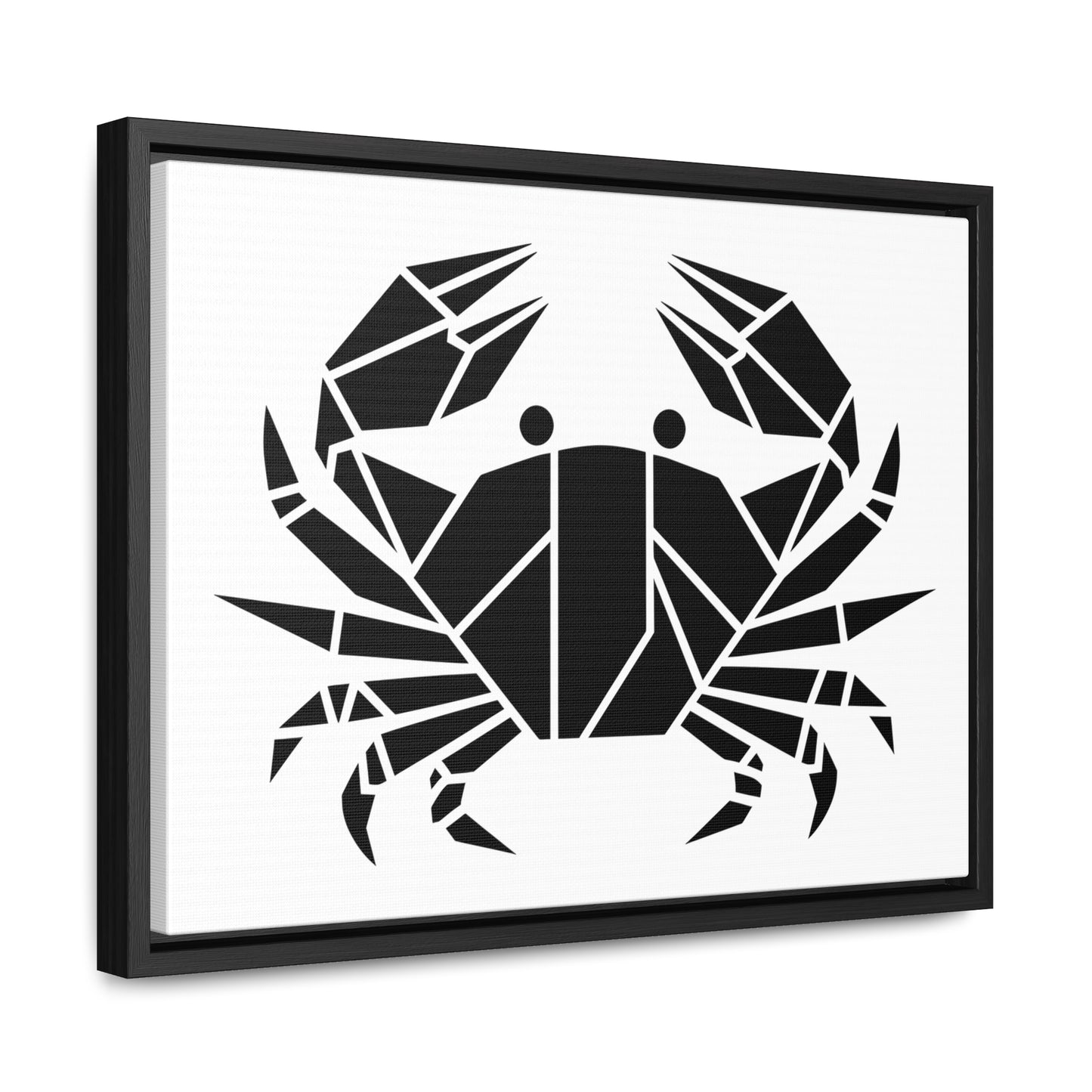 Geometric Crab Design - Gallery Canvas Wraps, Horizontal Frame