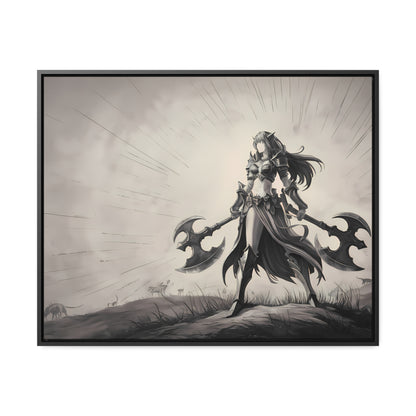 Warrior of the Twilight Plains - Gallery Canvas Wraps, Horizontal Frame