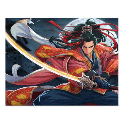 Moonlit Swordmaster - Jigsaw Puzzle (30, 110, 252, 500,1000-Piece)