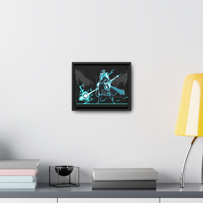 Arbiter of the Neon Void - Gallery Canvas Wraps, Horizontal Frame