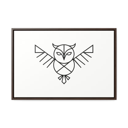 Geometric Owl Symbol - Gallery Canvas Wraps, Horizontal Frame