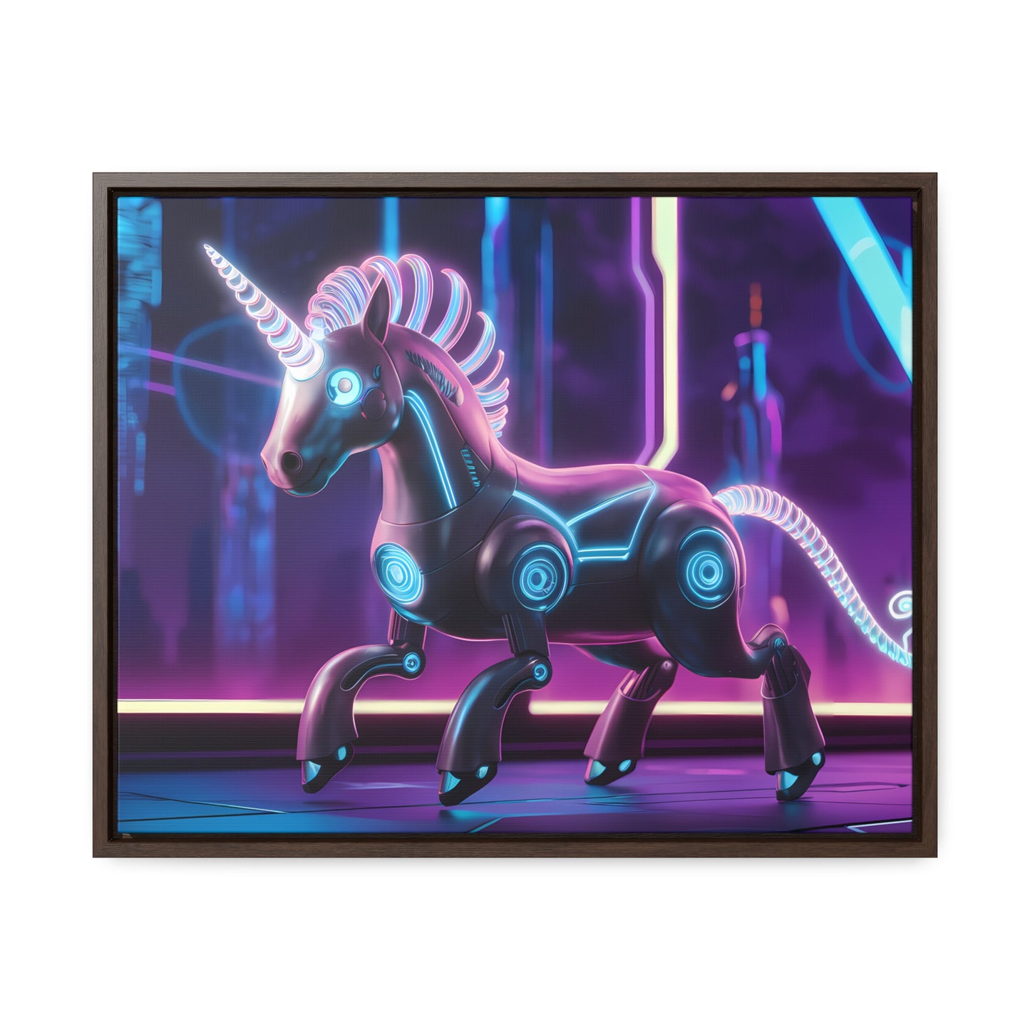 Cybernetic Unicorn - Gallery Canvas Wraps, Horizontal Frame