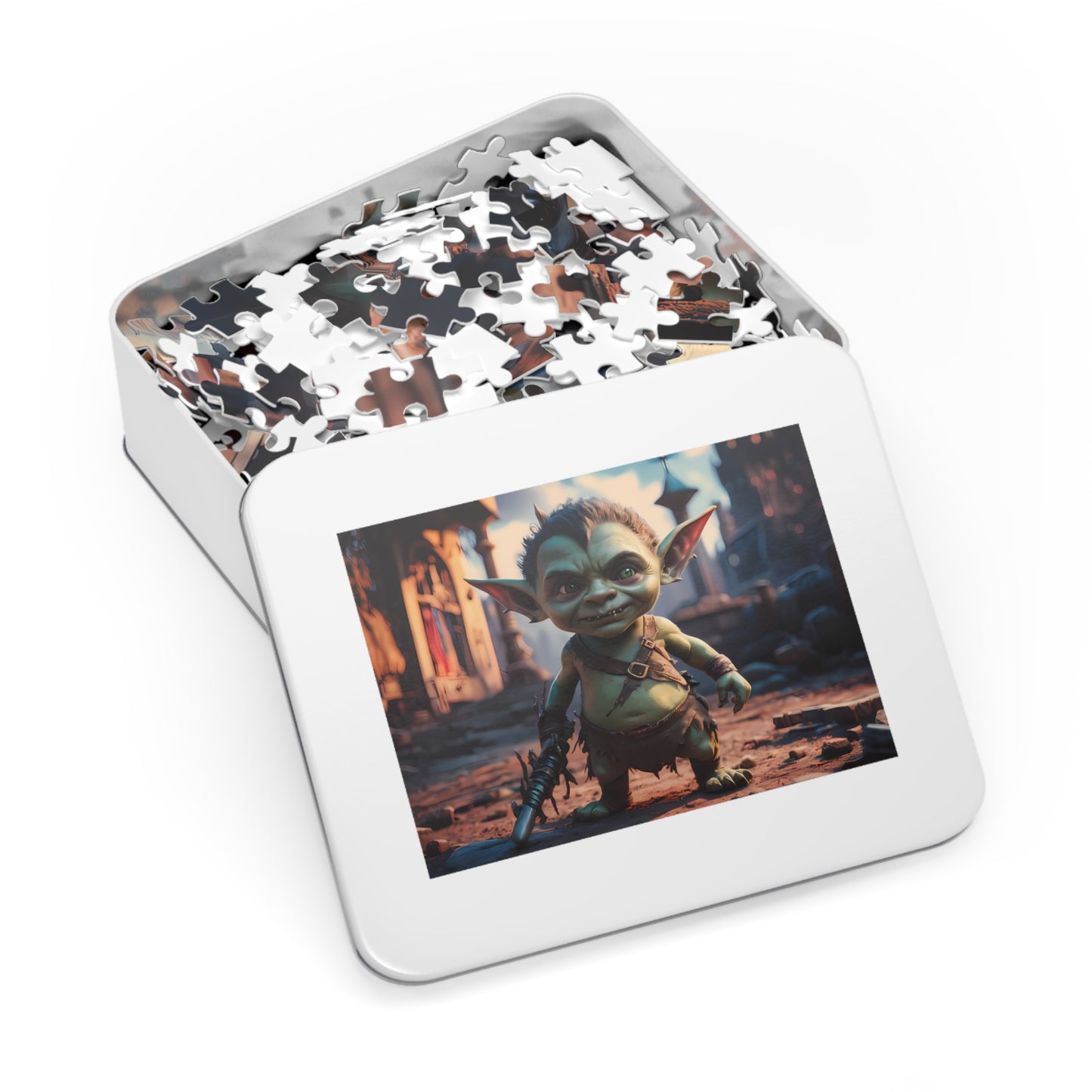 Goblin Warrior in an Enchanted Village - Jigsaw Puzzle (30, 110, 252, 500,1000-Piece)