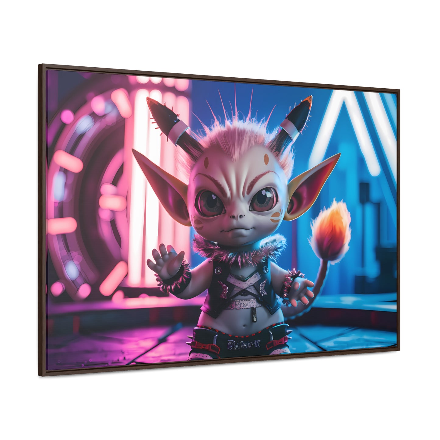 Neon Punk Guardian - Gallery Canvas Wraps, Horizontal Frame