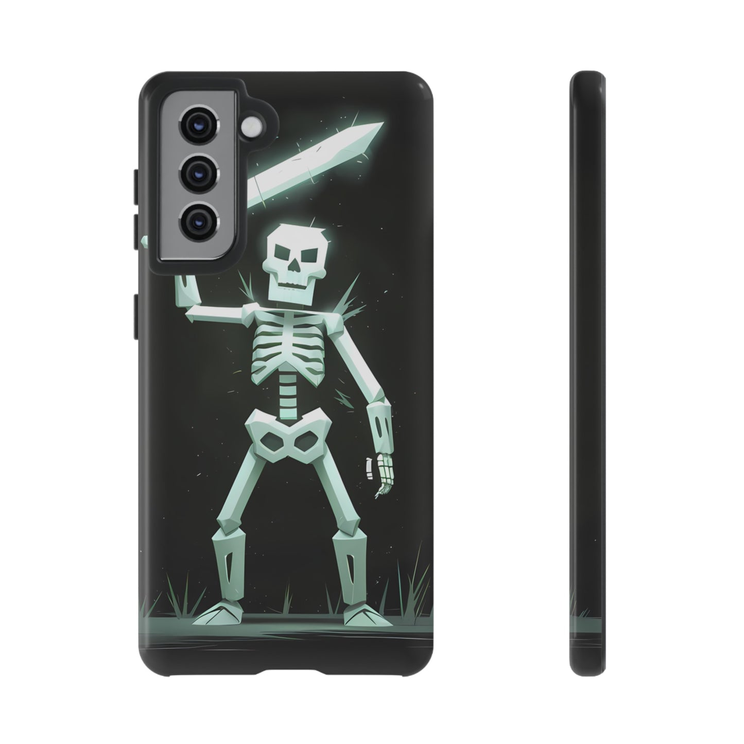 Geometric Skeleton Swordsman - Smartphone Tough Cases