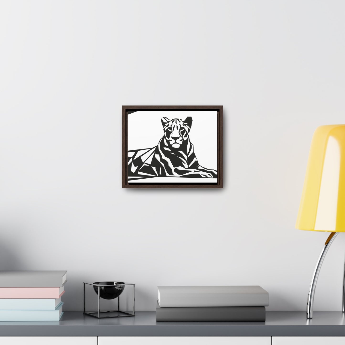 Majestic Geometric Tiger - Gallery Canvas Wraps, Horizontal Frame