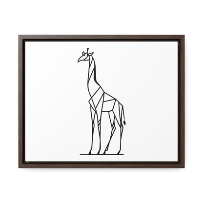 Geometric Giraffe Silhouette - Gallery Canvas Wraps, Horizontal Frame