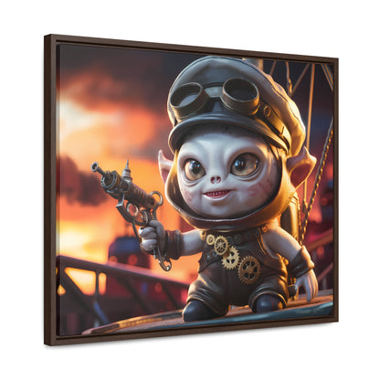 Steampunk Goblin Commander at Dusk - Gallery Canvas Wraps, Horizontal Frame