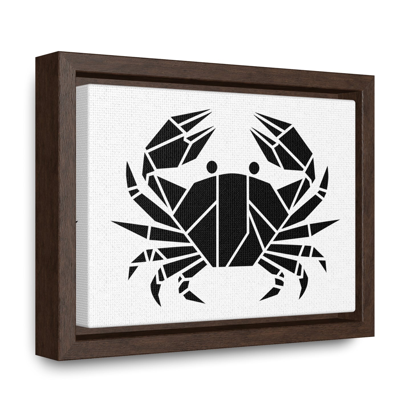 Geometric Crab Design - Gallery Canvas Wraps, Horizontal Frame