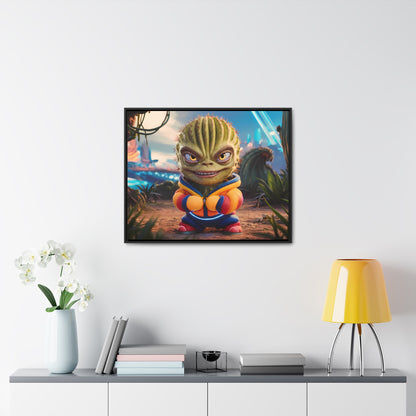 "Desert Champion: The Prickly Warrior" - Gallery Canvas Wraps, Horizontal Frame