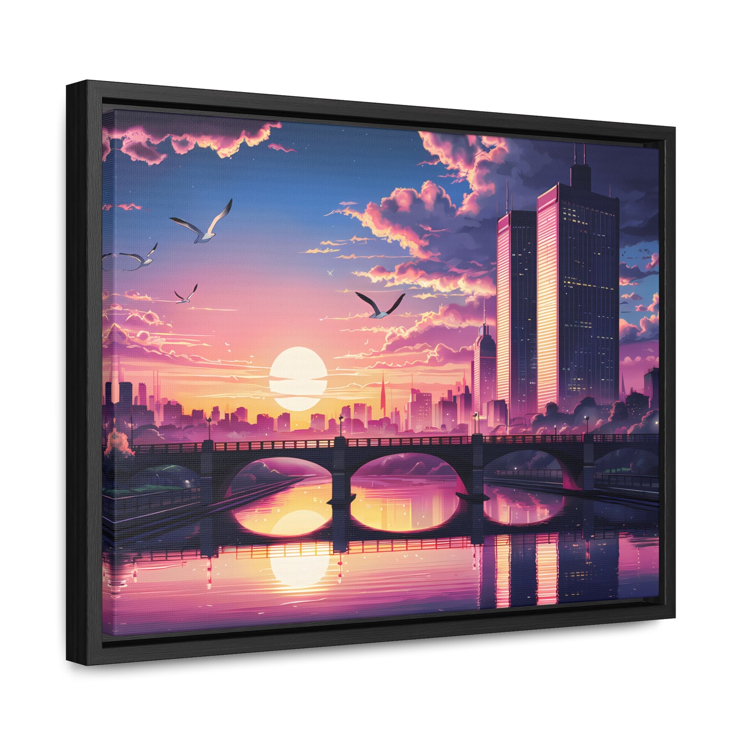 Twilight Reflections - Gallery Canvas Wraps, Horizontal Frame