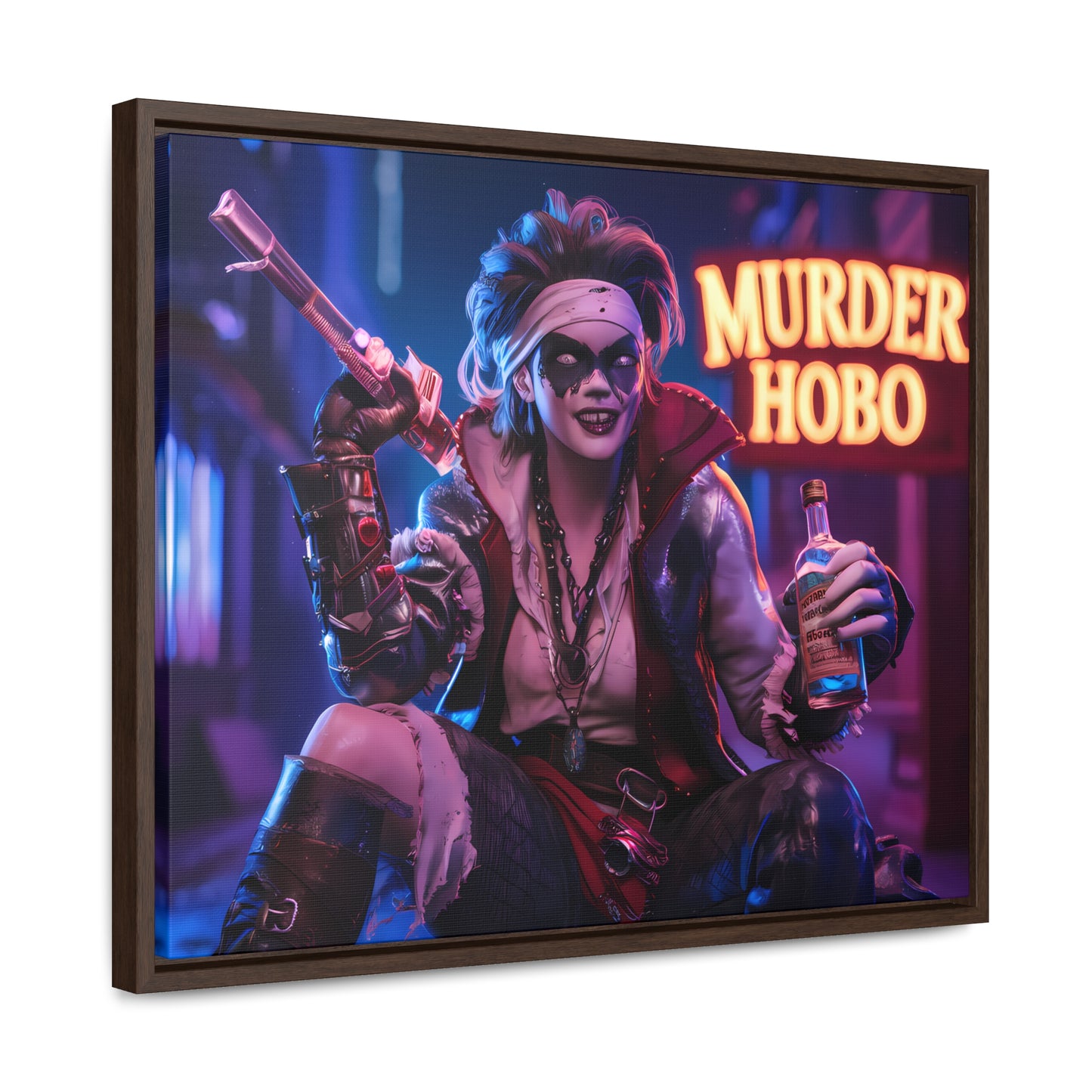 Neon Anarchy - Gallery Canvas Wraps, Horizontal Frame