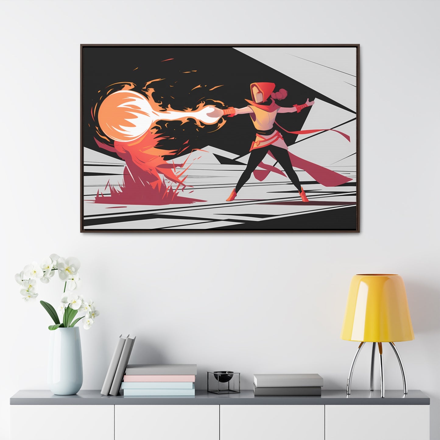 Conjuring the Firestorm - Gallery Canvas Wraps, Horizontal Frame