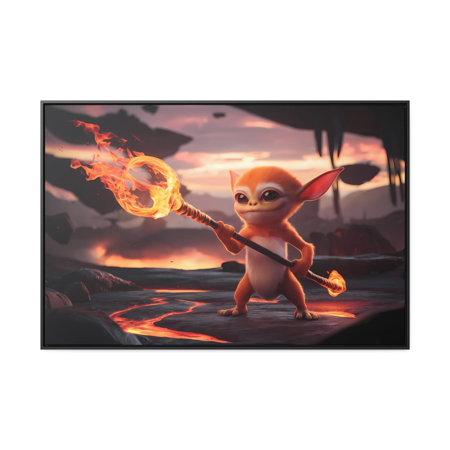 "Guardian of the Flame" - Gallery Canvas Wraps, Horizontal Frame