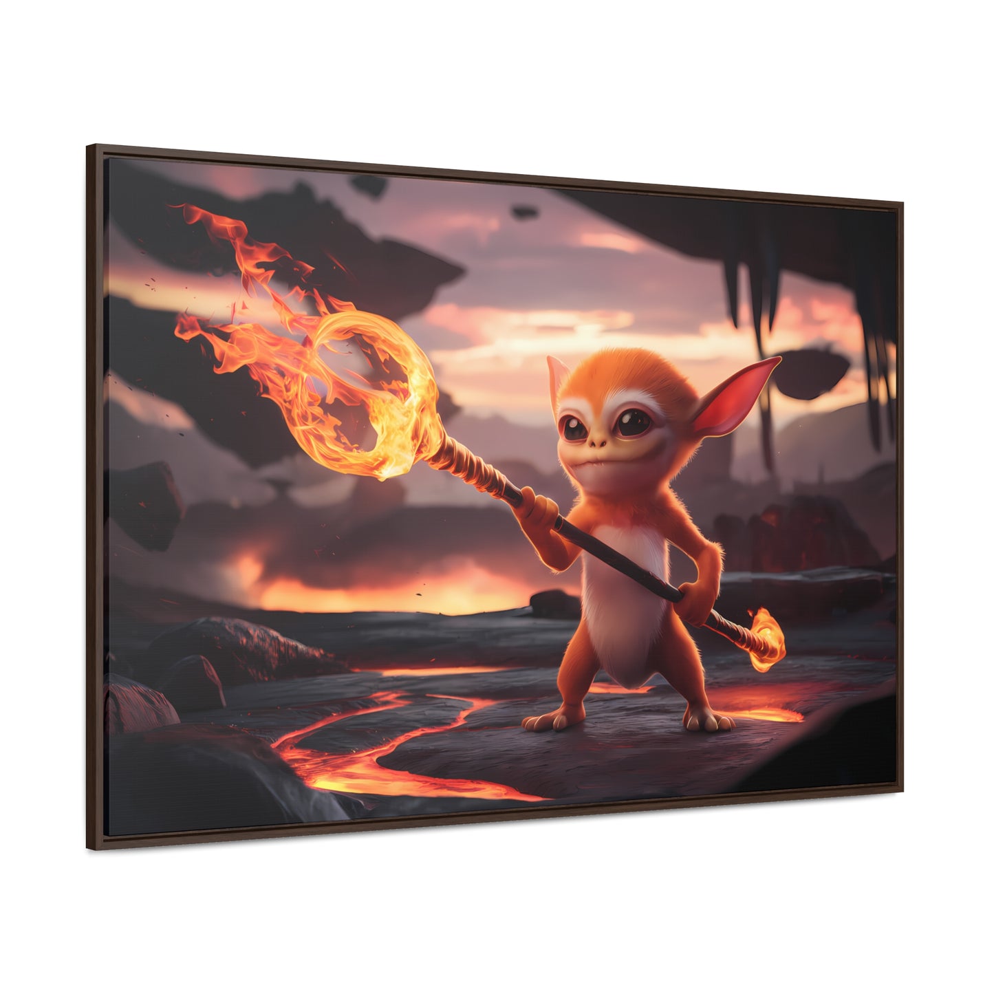 "Guardian of the Flame" - Gallery Canvas Wraps, Horizontal Frame