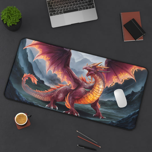 Crimson Sovereign of the Abyss - Desk Mat