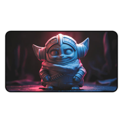 Guardian of the Neon Abyss - Desk Mat