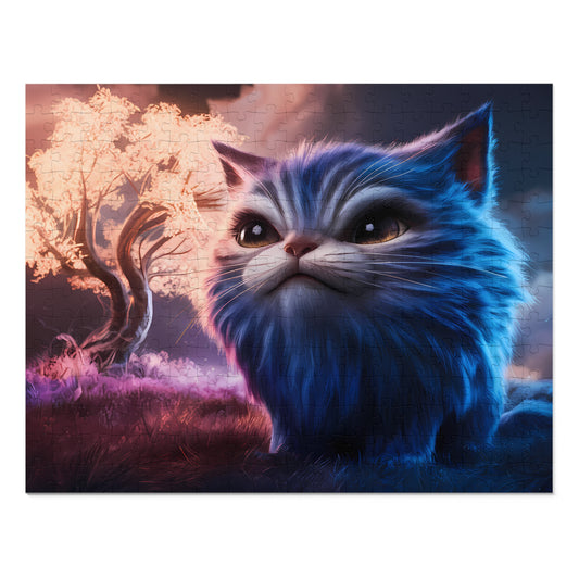 Ethereal Cat in a Mystical Landscape - Jigsaw Puzzle (30, 110, 252, 500,1000-Piece)