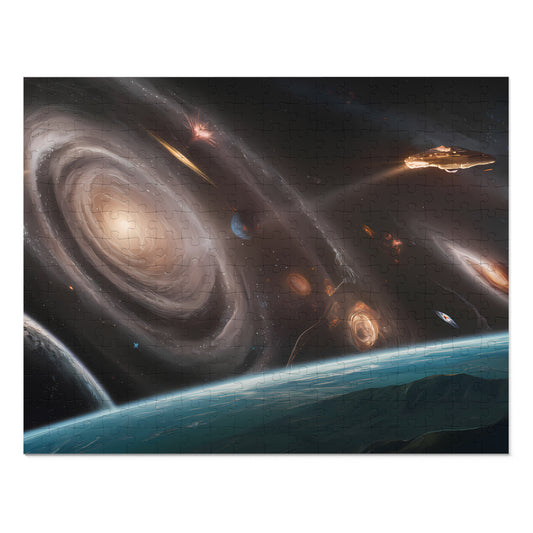 Eternal Voyage Through Cosmic Vortexes - Jigsaw Puzzle (30, 110, 252, 500,1000-Piece)