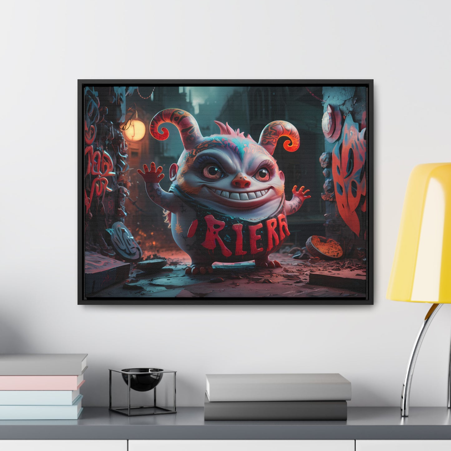 Midnight Mischief in the Alley - Gallery Canvas Wraps, Horizontal Frame