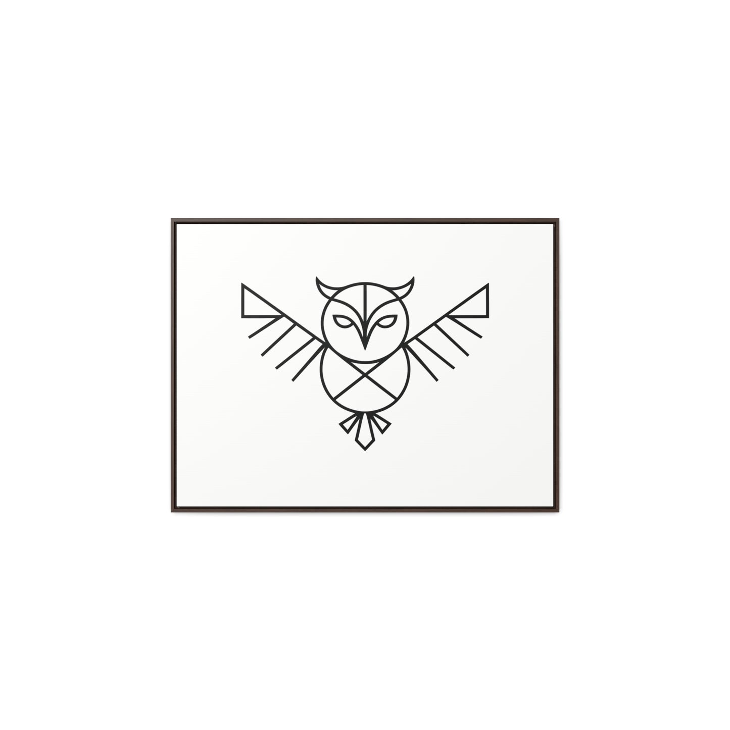 Geometric Owl Symbol - Gallery Canvas Wraps, Horizontal Frame