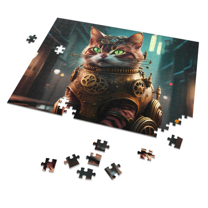 Jeff the Steampunk Cat - Jigsaw Puzzle (30, 110, 252, 500,1000-Piece)