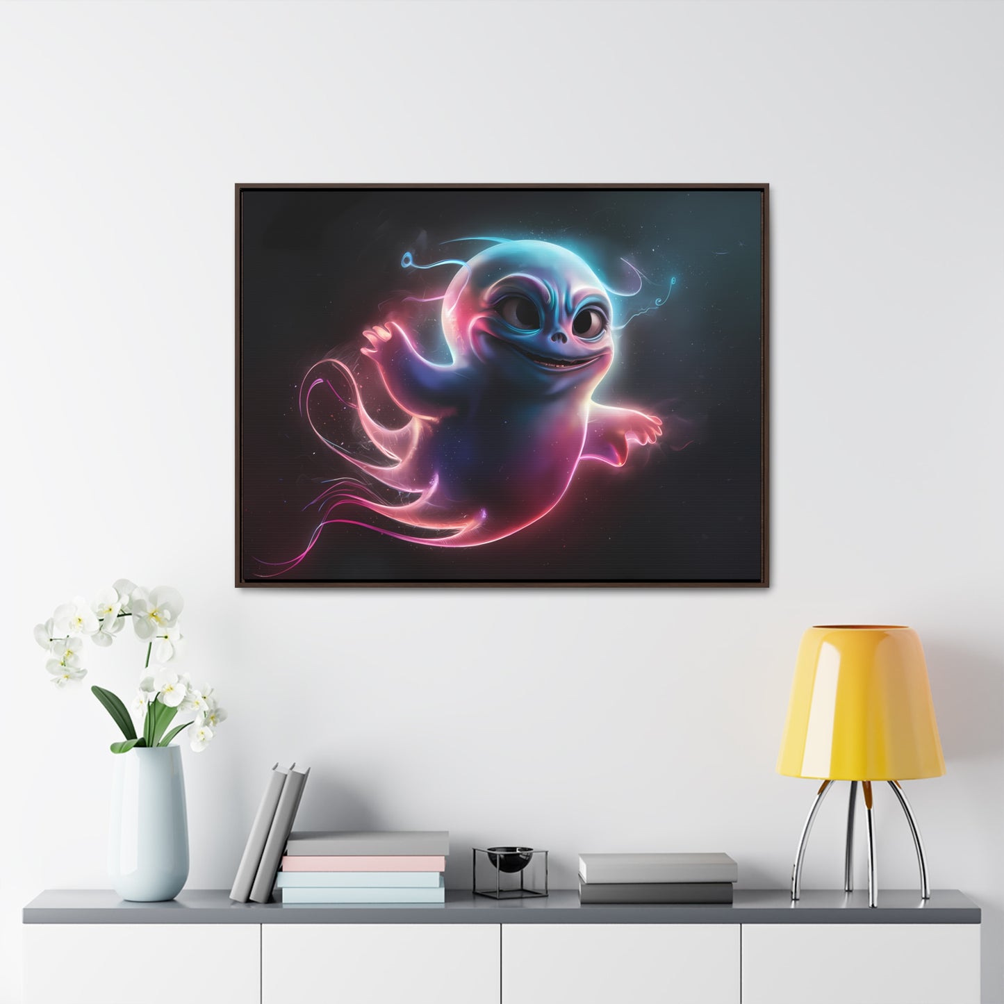 Neon Ghostling - Gallery Canvas Wraps, Horizontal Frame