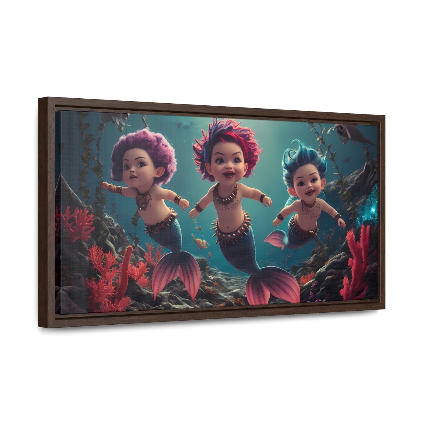 Aquatic Mischief - Gallery Canvas Wraps, Horizontal Frame