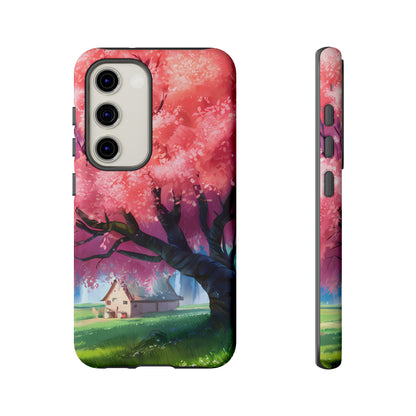 Idyllic Cherry Blossom and a Hut - Smartphone Tough Cases