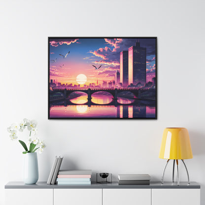 Twilight Reflections - Gallery Canvas Wraps, Horizontal Frame