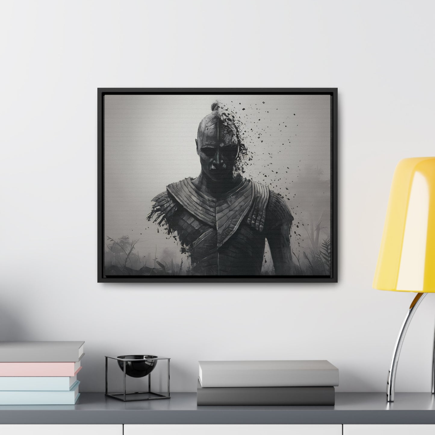 "Fragmented Warrior" - Gallery Canvas Wraps, Horizontal Frame