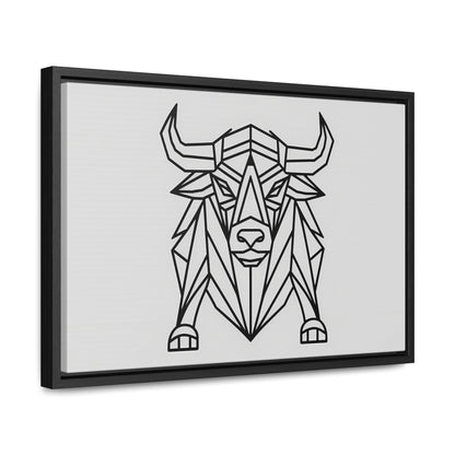 Geometric Bull - Gallery Canvas Wraps, Horizontal Frame