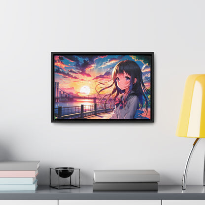 Sunset Reflections: A Silent Promise - Gallery Canvas Wraps, Horizontal Frame