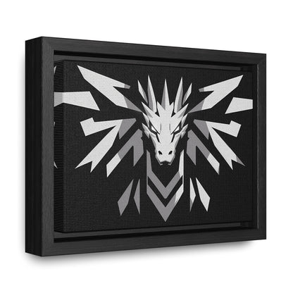 "Silver Dragon Crest" - Gallery Canvas Wraps, Horizontal Frame