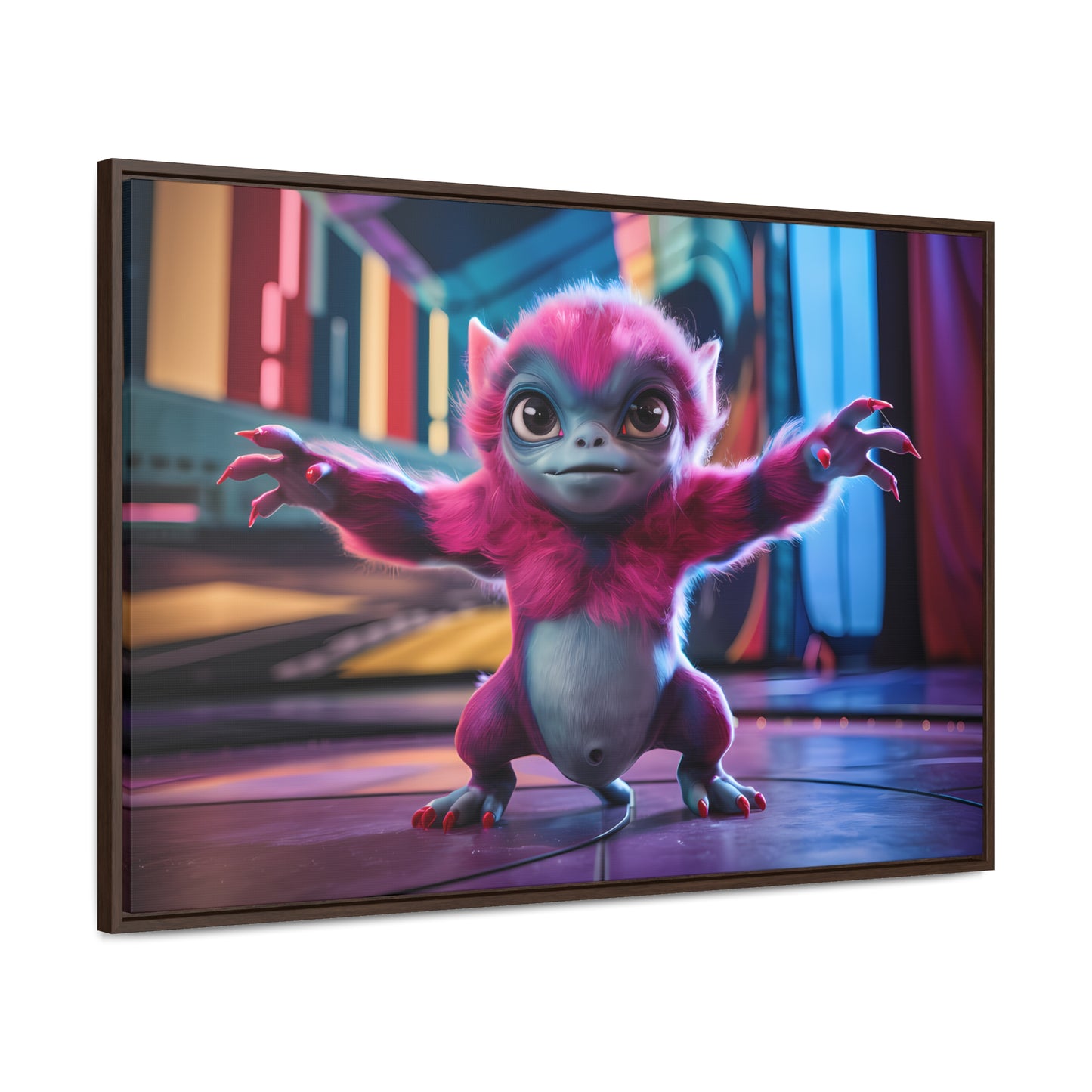 Cosmic Critter on the Dance Floor - Gallery Canvas Wraps, Horizontal Frame