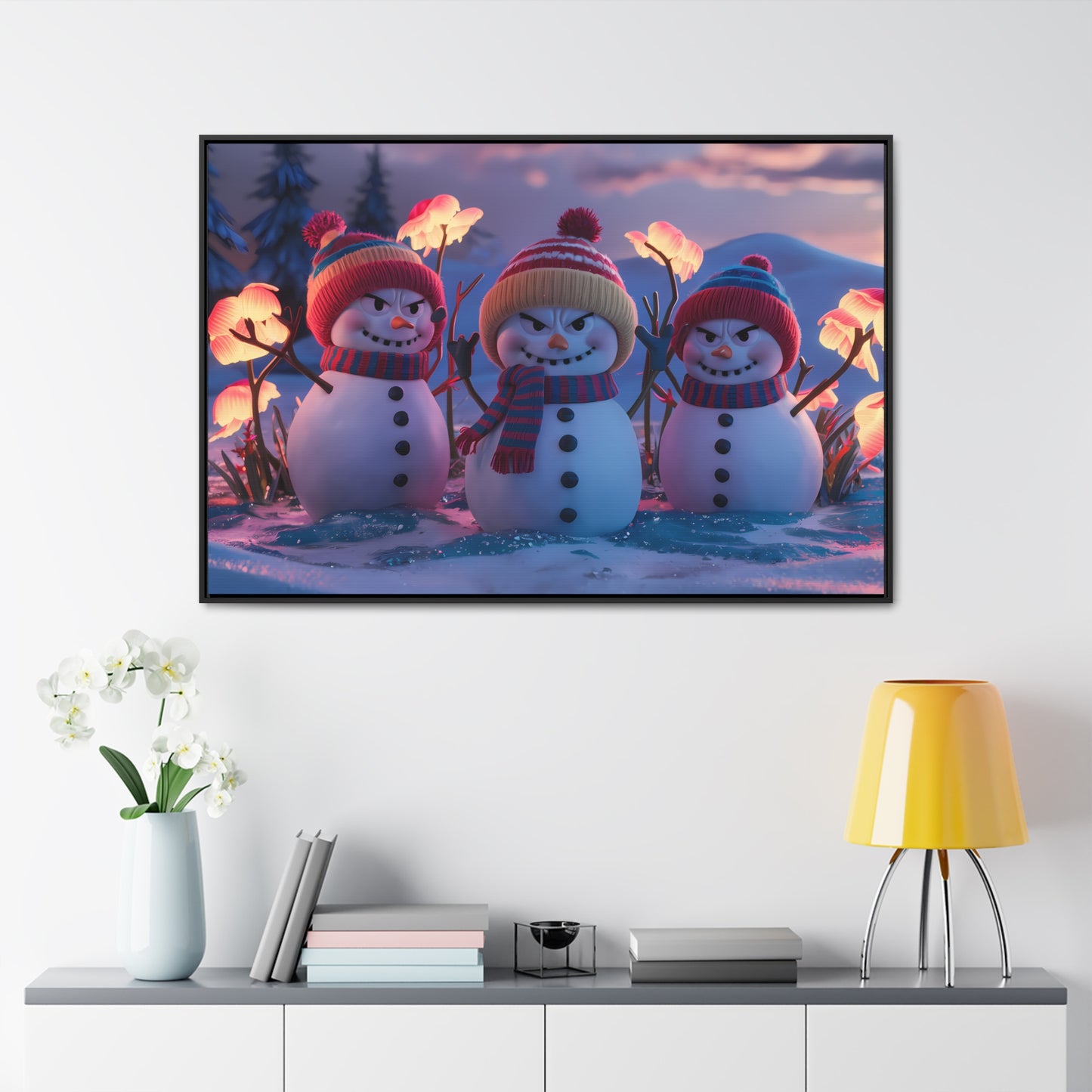 Frosty Troublemakers - Gallery Canvas Wraps, Horizontal Frame