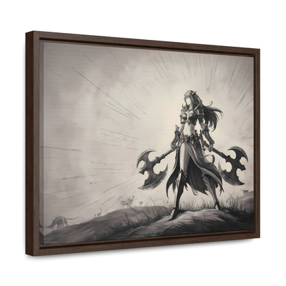 Warrior of the Twilight Plains - Gallery Canvas Wraps, Horizontal Frame