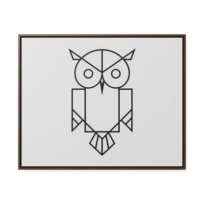 Geometric Owl - Gallery Canvas Wraps, Horizontal Frame