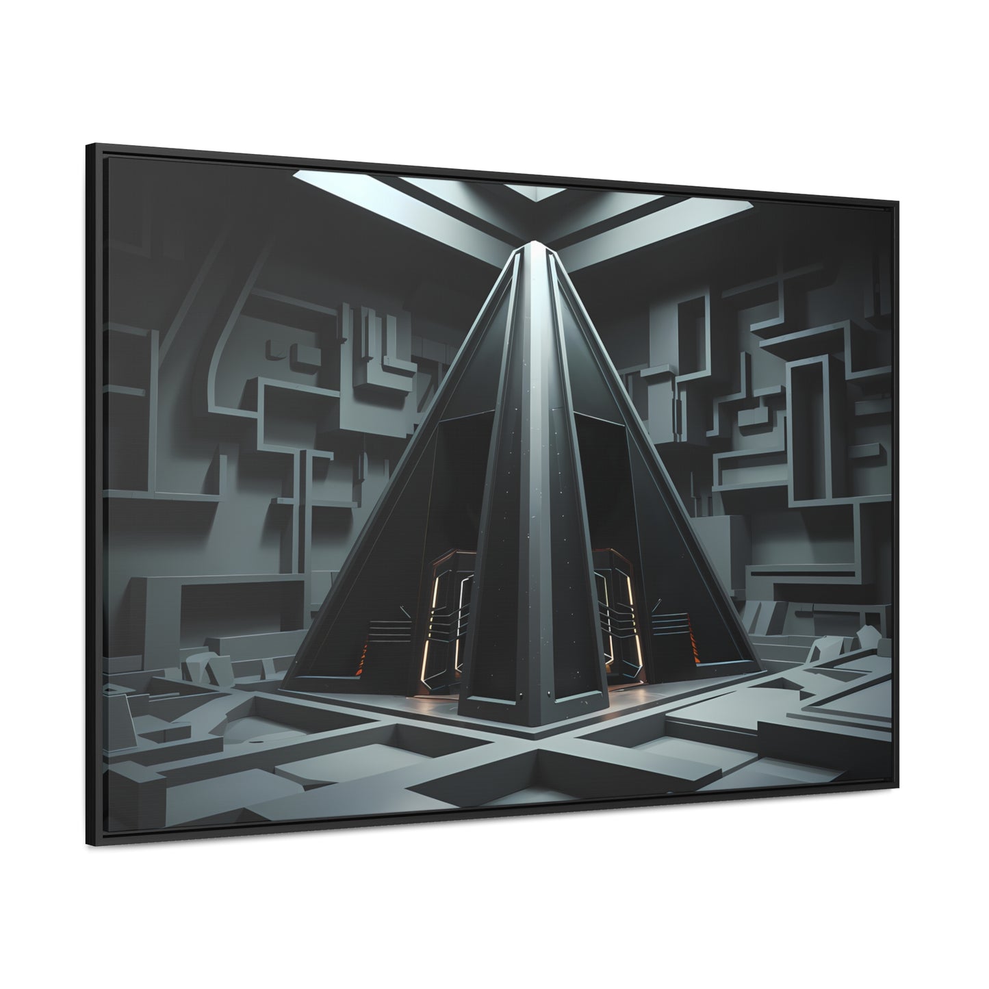 Sanctum of the Obsidian Pyramid - Gallery Canvas Wraps, Horizontal Frame