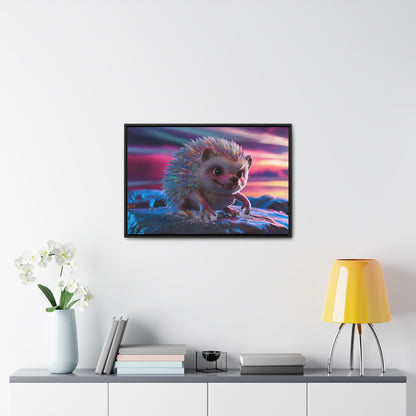 Prismatic Hedgehog at Dusk - Gallery Canvas Wraps, Horizontal Frame