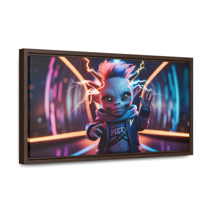 "Neon Spark" - Gallery Canvas Wraps, Horizontal Frame