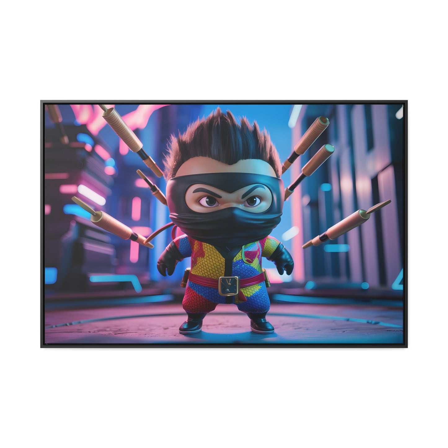 Ninja Toy Showdown - Gallery Canvas Wraps, Horizontal Frame